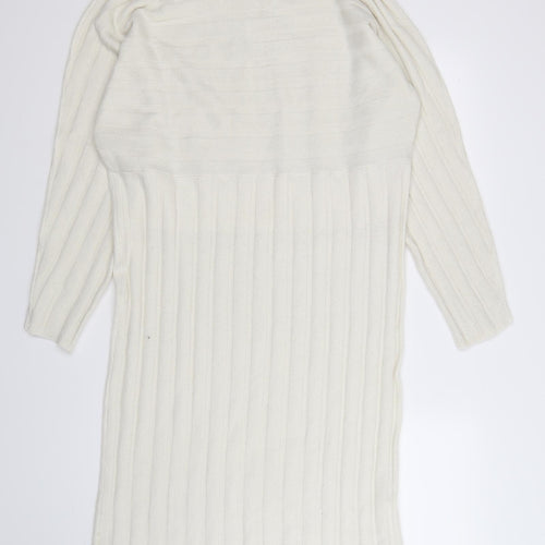 Micha Lounge Womens White  Knit Jumper Dress  Size M