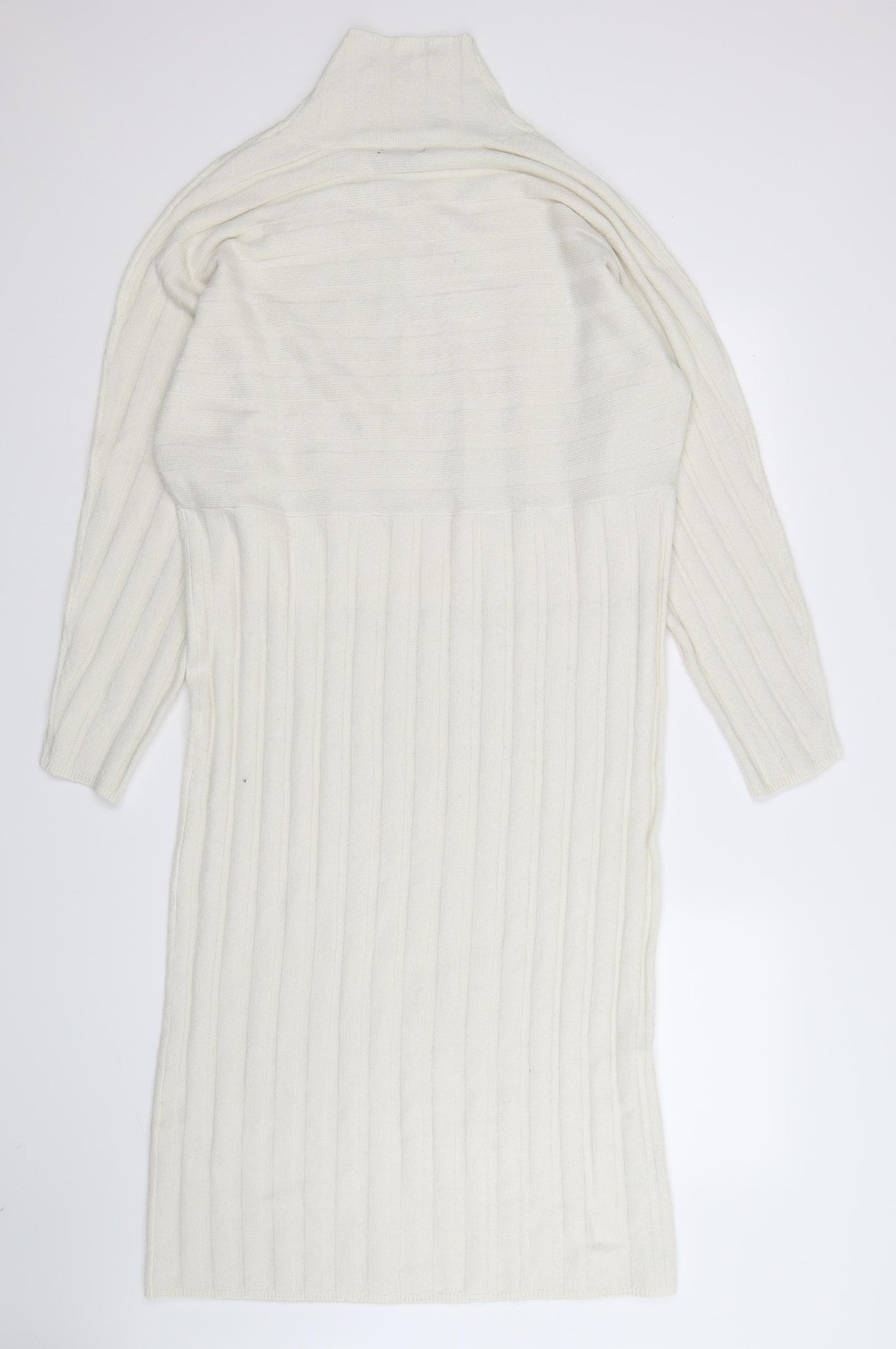 Micha Lounge Womens White  Knit Jumper Dress  Size M