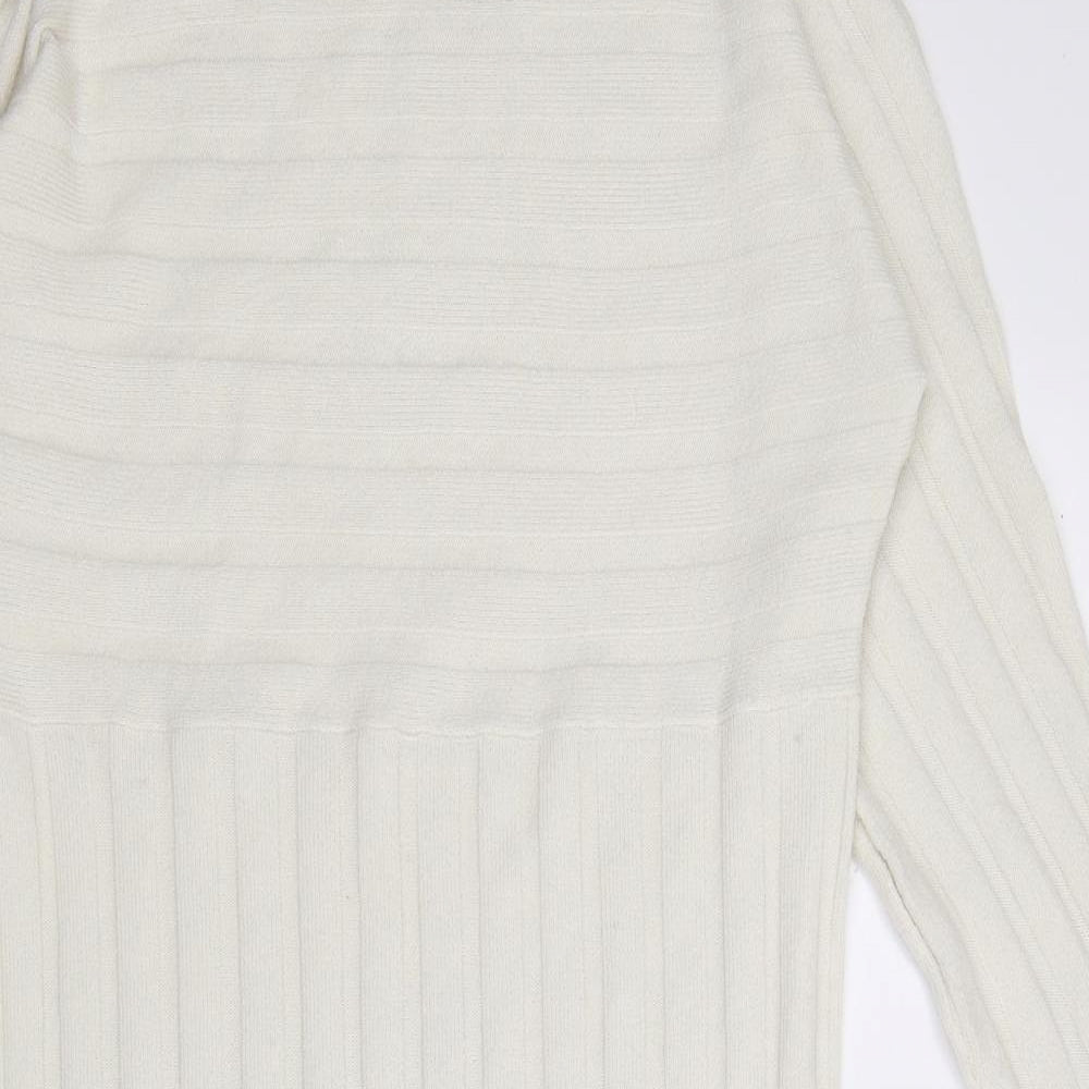 Micha Lounge Womens White  Knit Jumper Dress  Size M