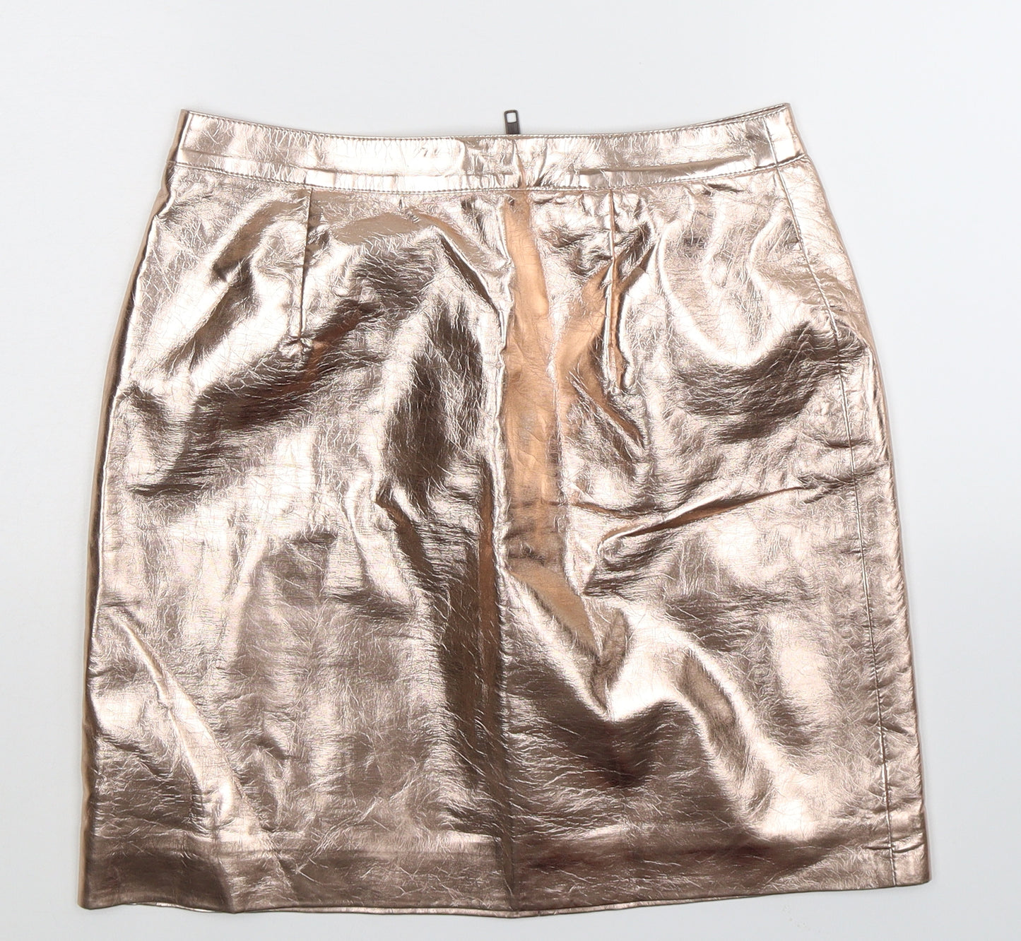 River Island Womens Gold   A-Line Skirt Size 8