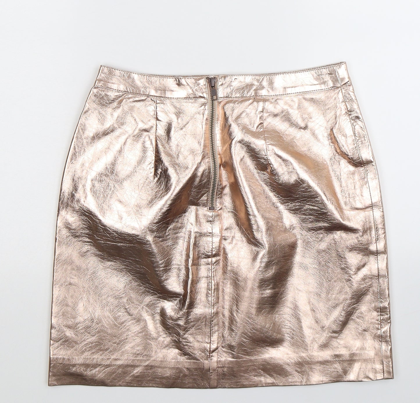 River Island Womens Gold   A-Line Skirt Size 8