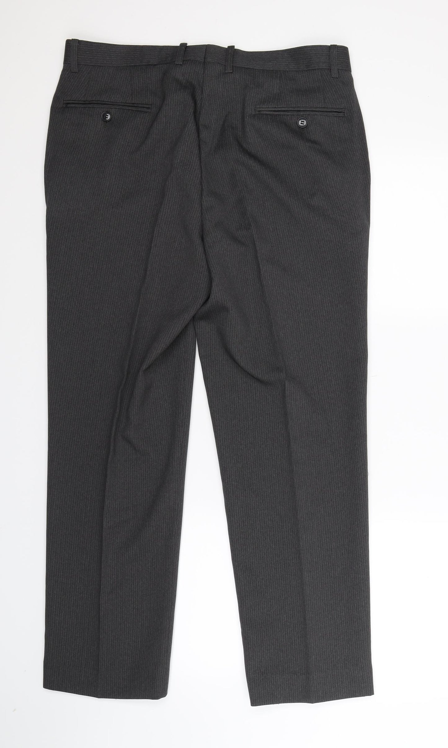 Matalan Mens Grey   Dress Pants Trousers Size 34 L29 in