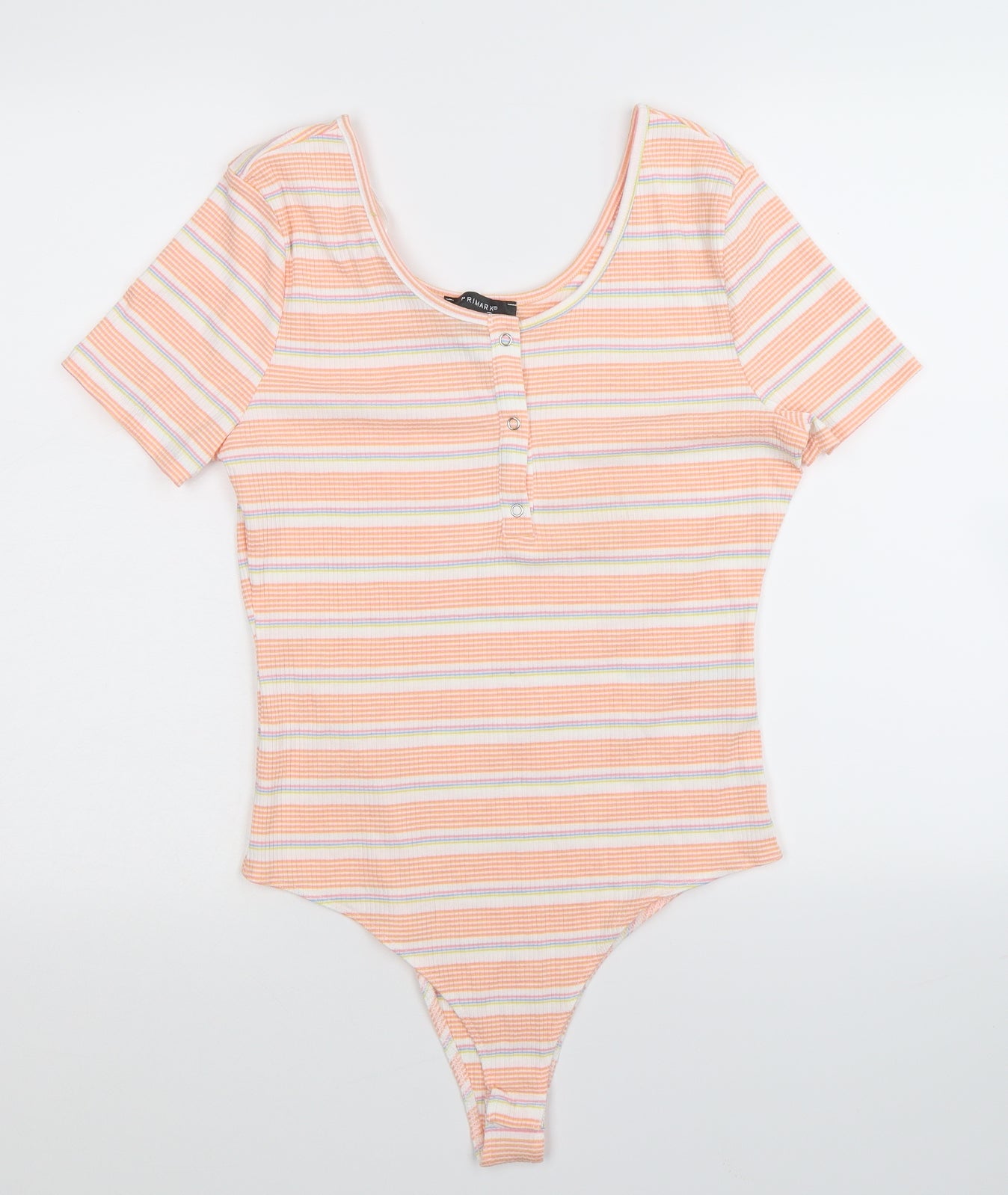 Primark Womens Multicoloured Striped  Bodysuit One-Piece Size 14