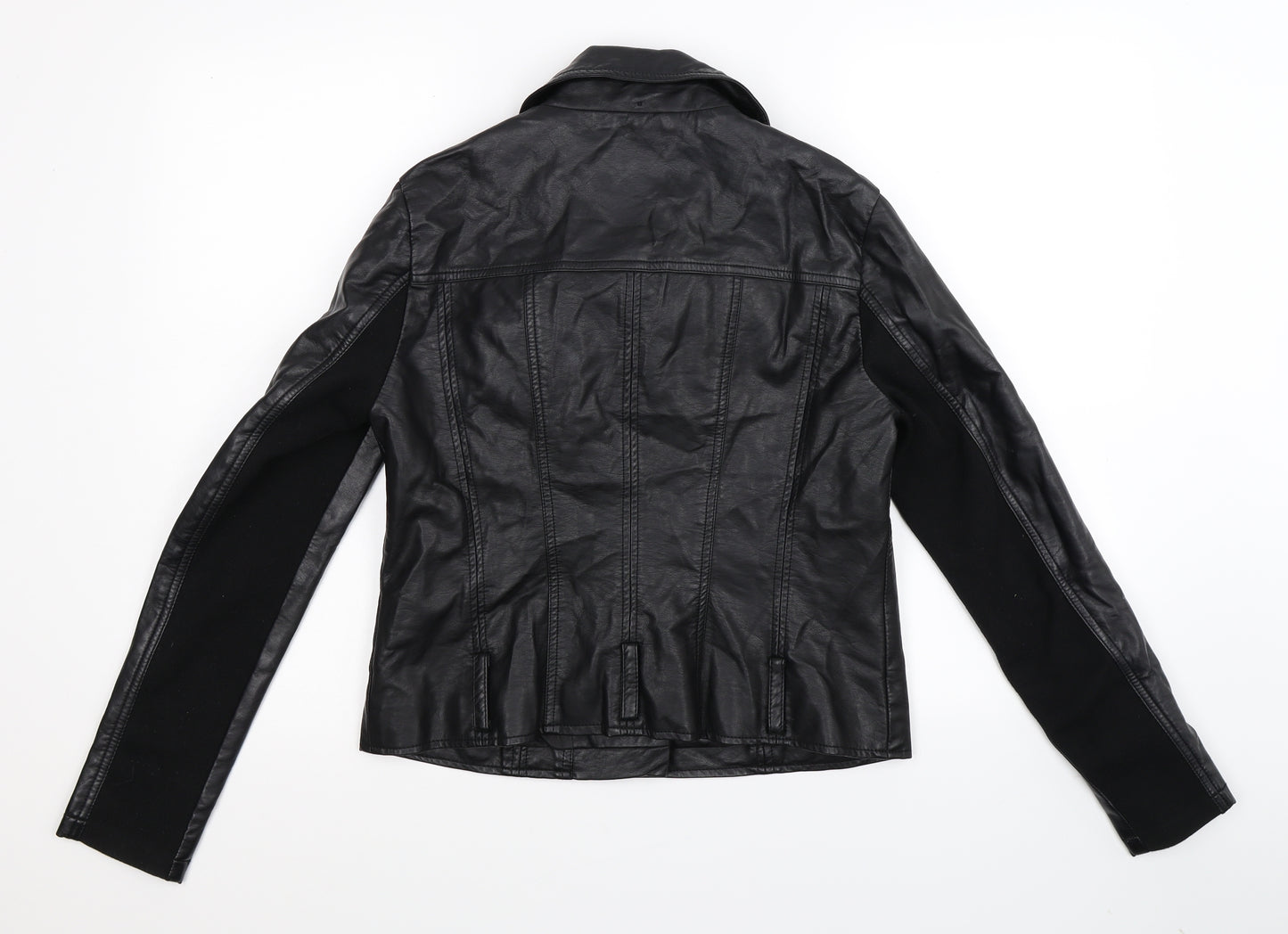 F&F Womens Black   Jacket  Size 12  - Faux Leather