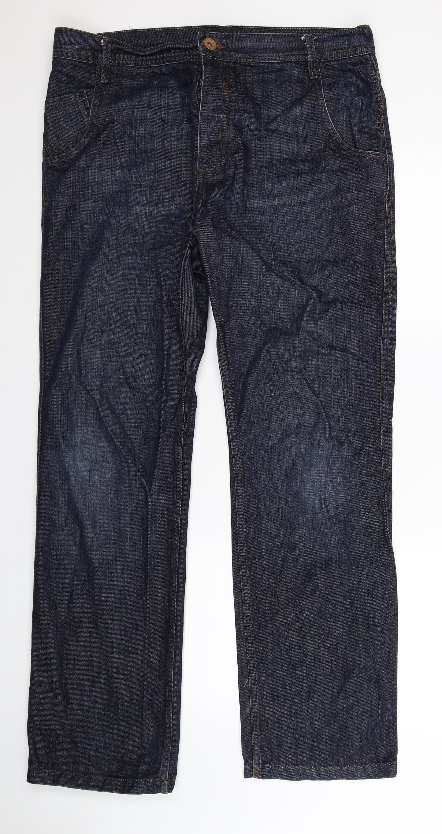 Fat Face Mens Blue  Denim Bootcut Jeans Size 36 L32 in