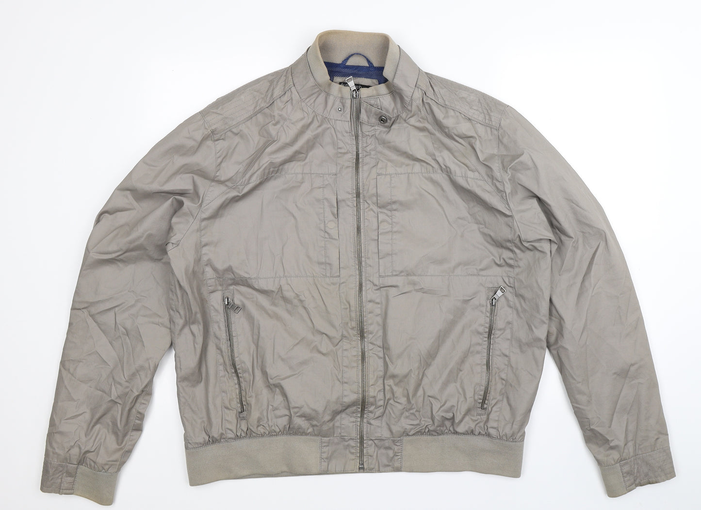 Marks and Spencer Mens Grey   Bomber Jacket Jacket Size XL