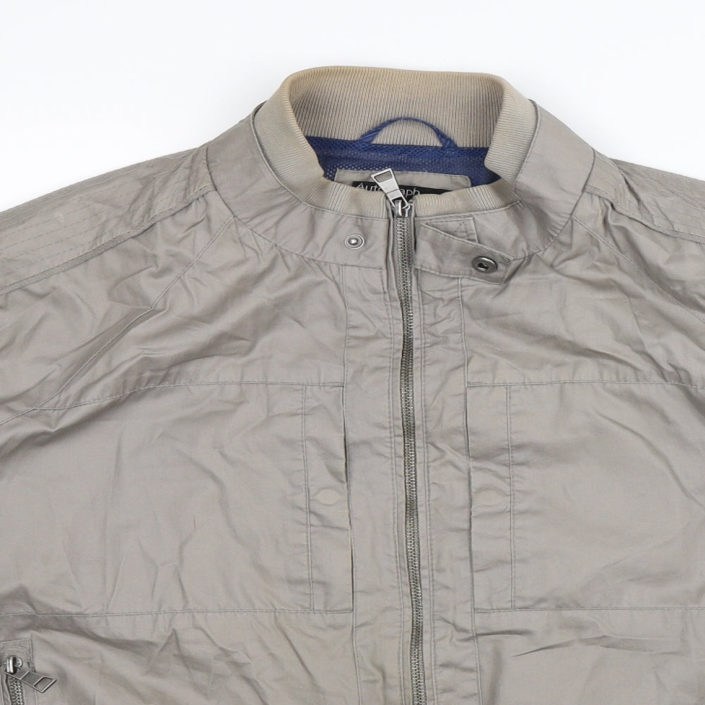 Marks and Spencer Mens Grey   Bomber Jacket Jacket Size XL