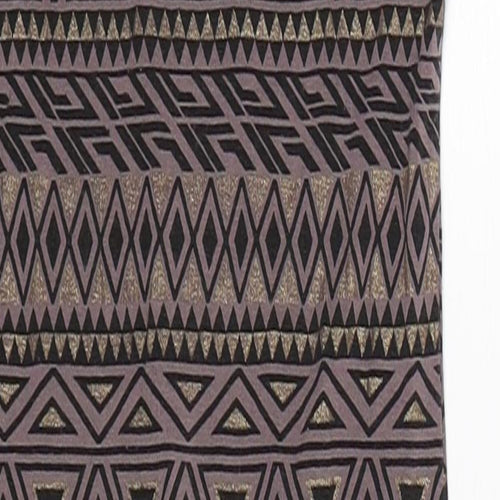 Club L Womens Grey Geometric  Bodycon  Size 8