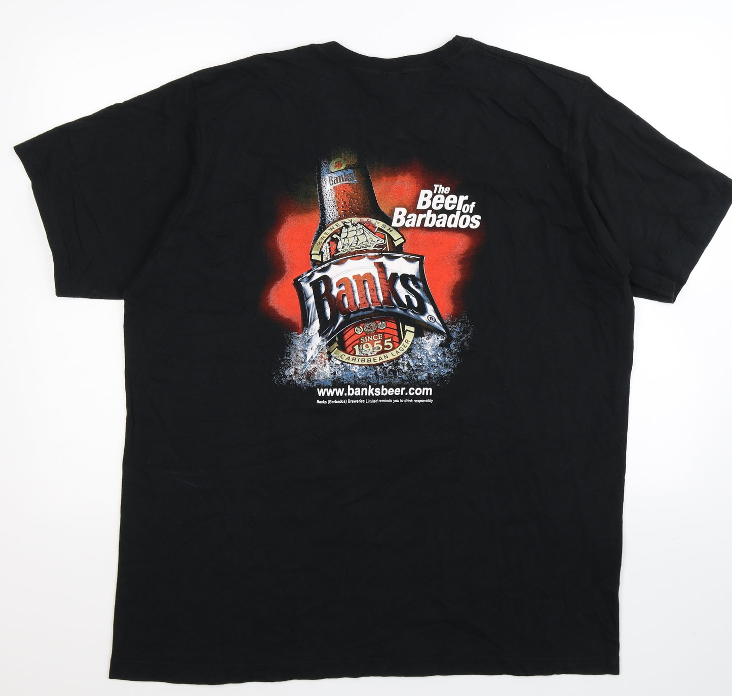 River Bay Mens Black    T-Shirt Size 2XL