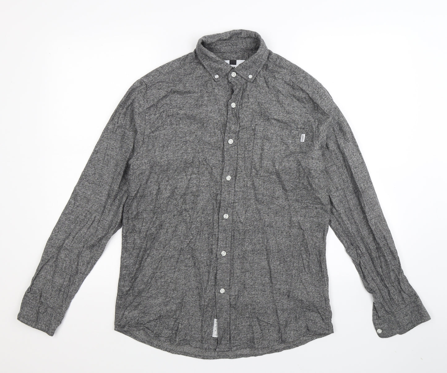 Topman Mens Grey    Button-Up Size S