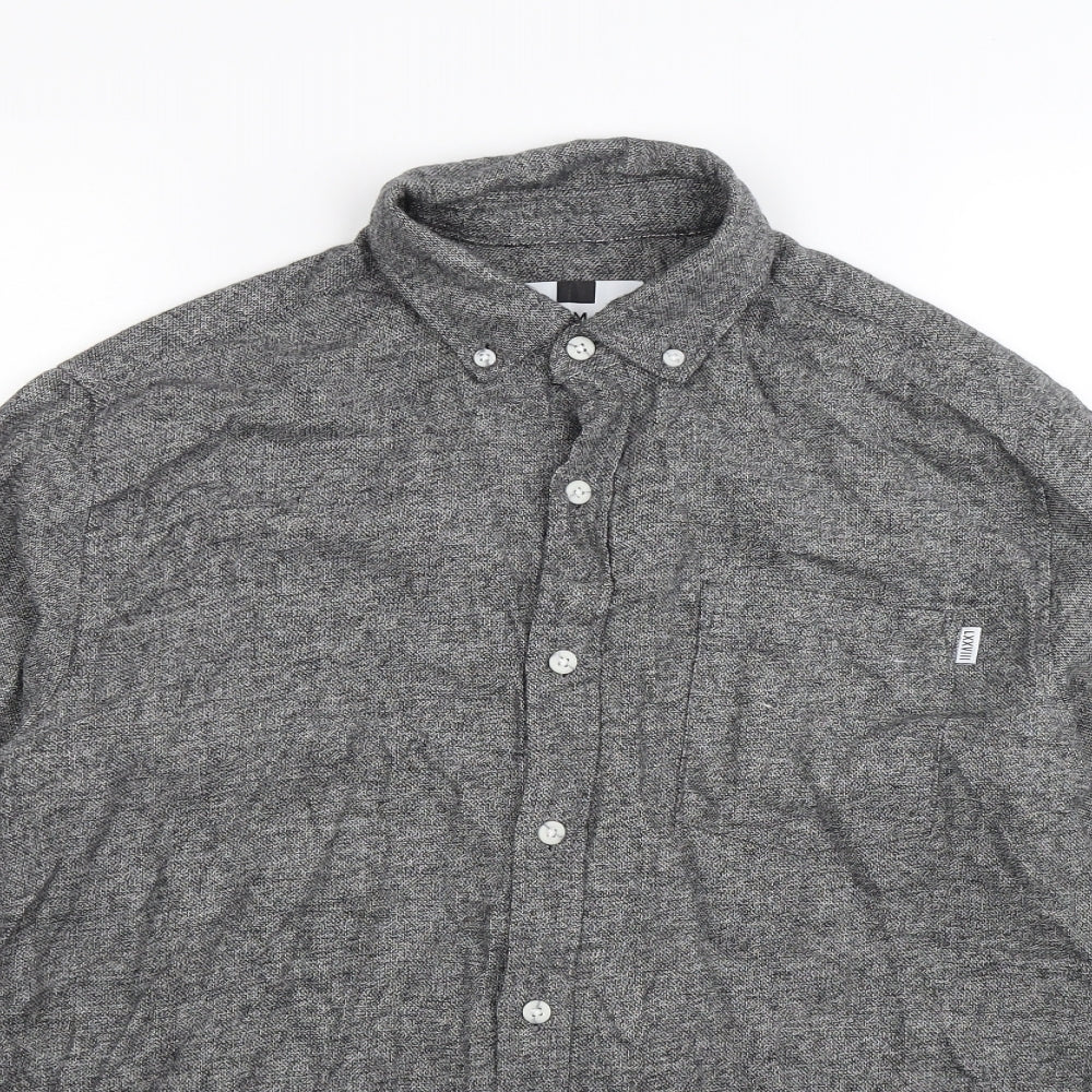 Topman Mens Grey    Button-Up Size S