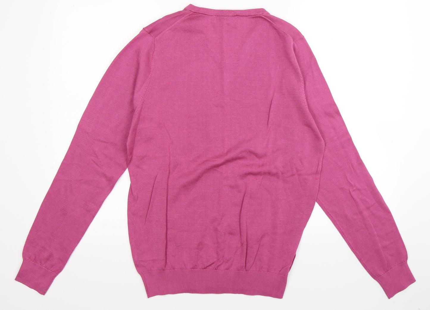 Reiss Mens Pink  Knit Pullover Jumper Size M