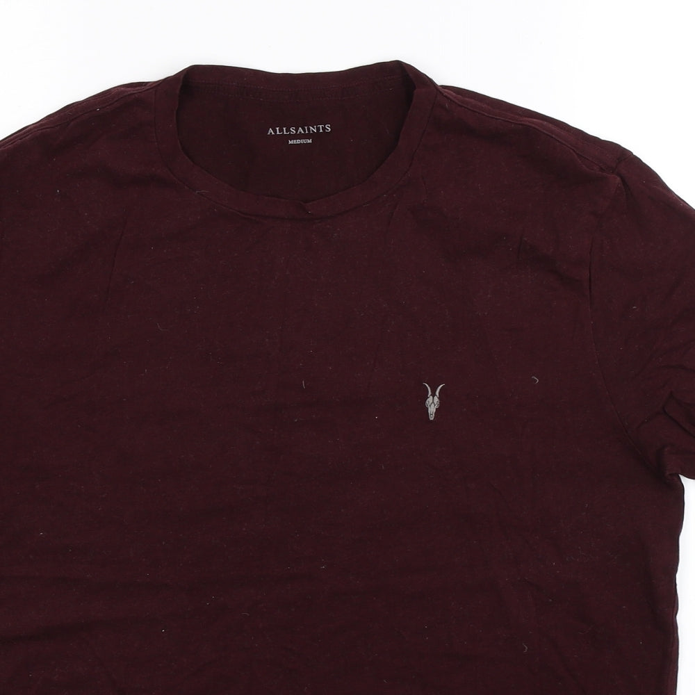AllSaints Mens Brown    T-Shirt Size M