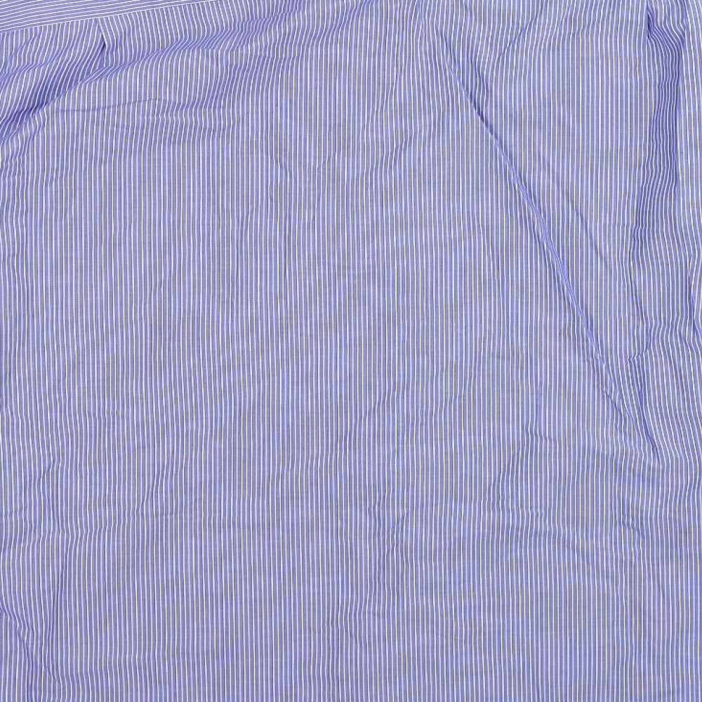 Marks and Spencer Mens Blue Striped   Dress Shirt Size 17