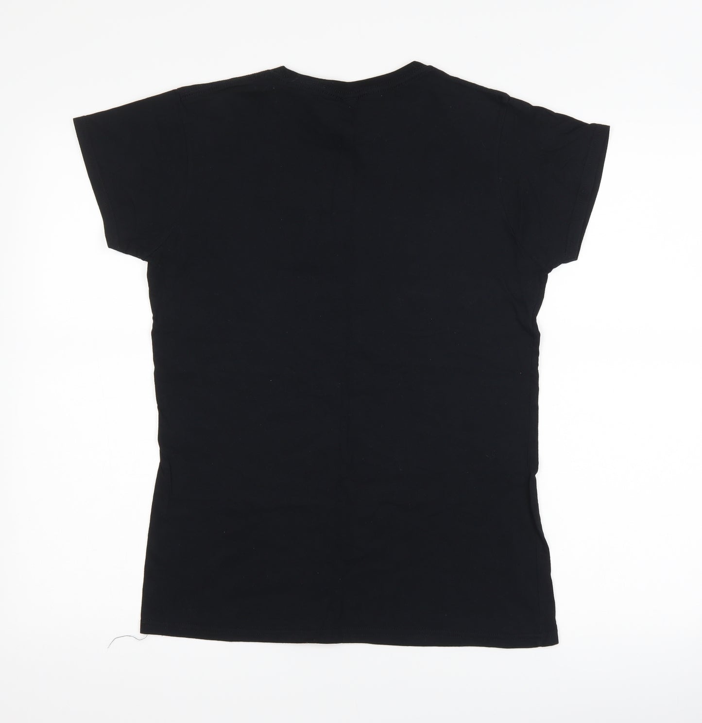 Gildan Womens Black   Basic T-Shirt Size L  - 333 I'm only half evil