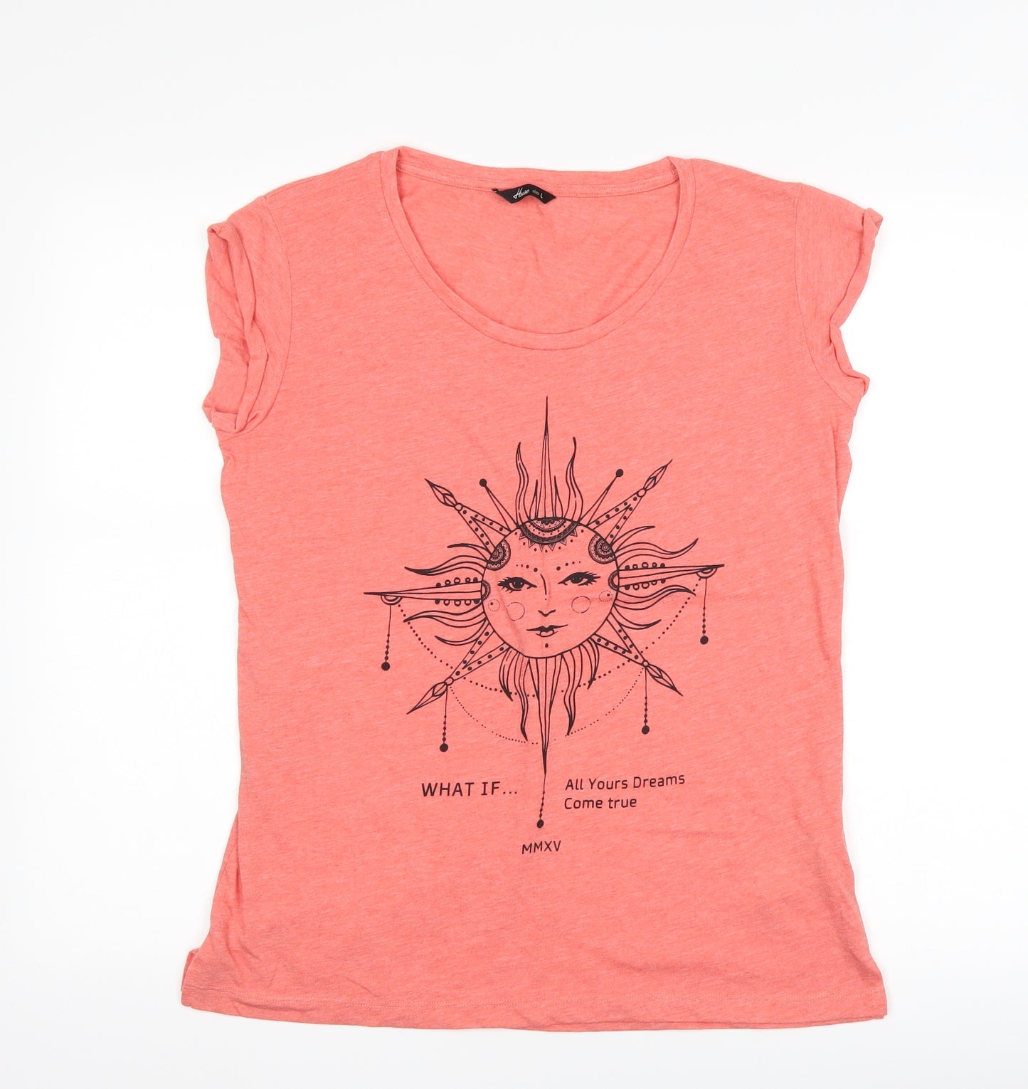 House Womens Pink   Basic T-Shirt Size L  - sun slogan