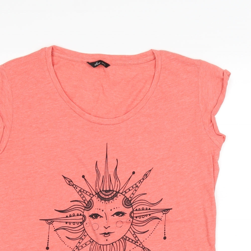 House Womens Pink   Basic T-Shirt Size L  - sun slogan