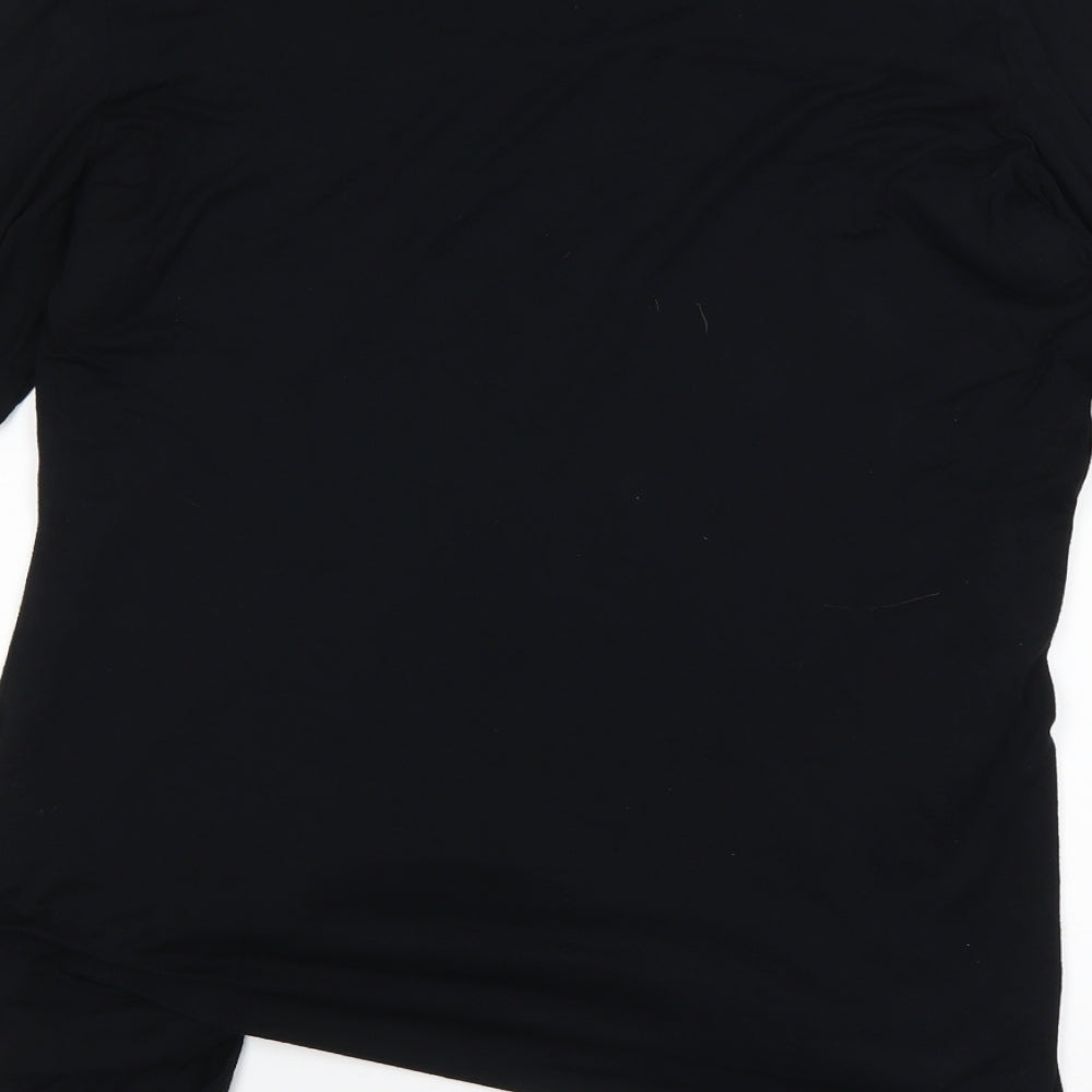 Wallis Womens Black   Basic T-Shirt Size XL  - top and cardigan in one