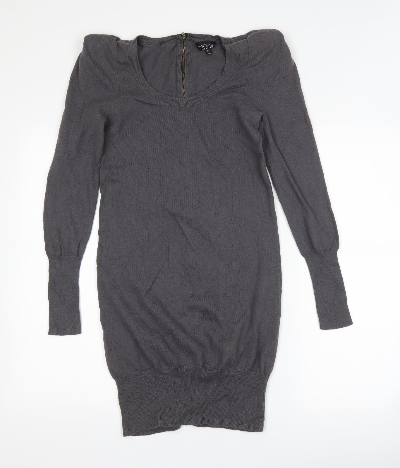 Topshop Womens Grey   Jumper Dress  Size 10