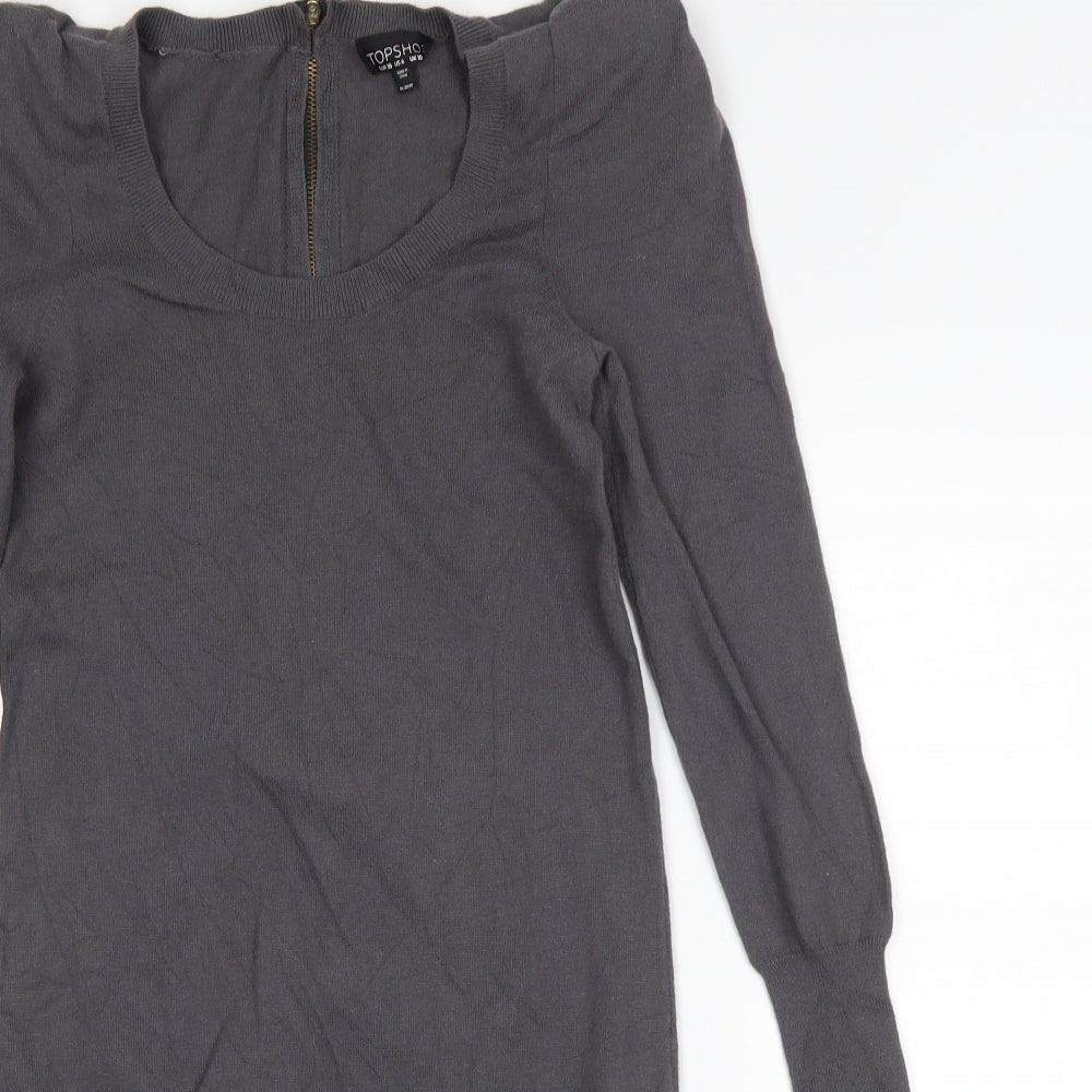 Topshop Womens Grey   Jumper Dress  Size 10