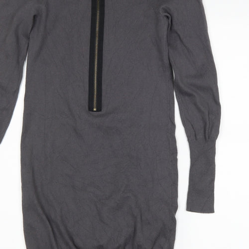Topshop Womens Grey   Jumper Dress  Size 10