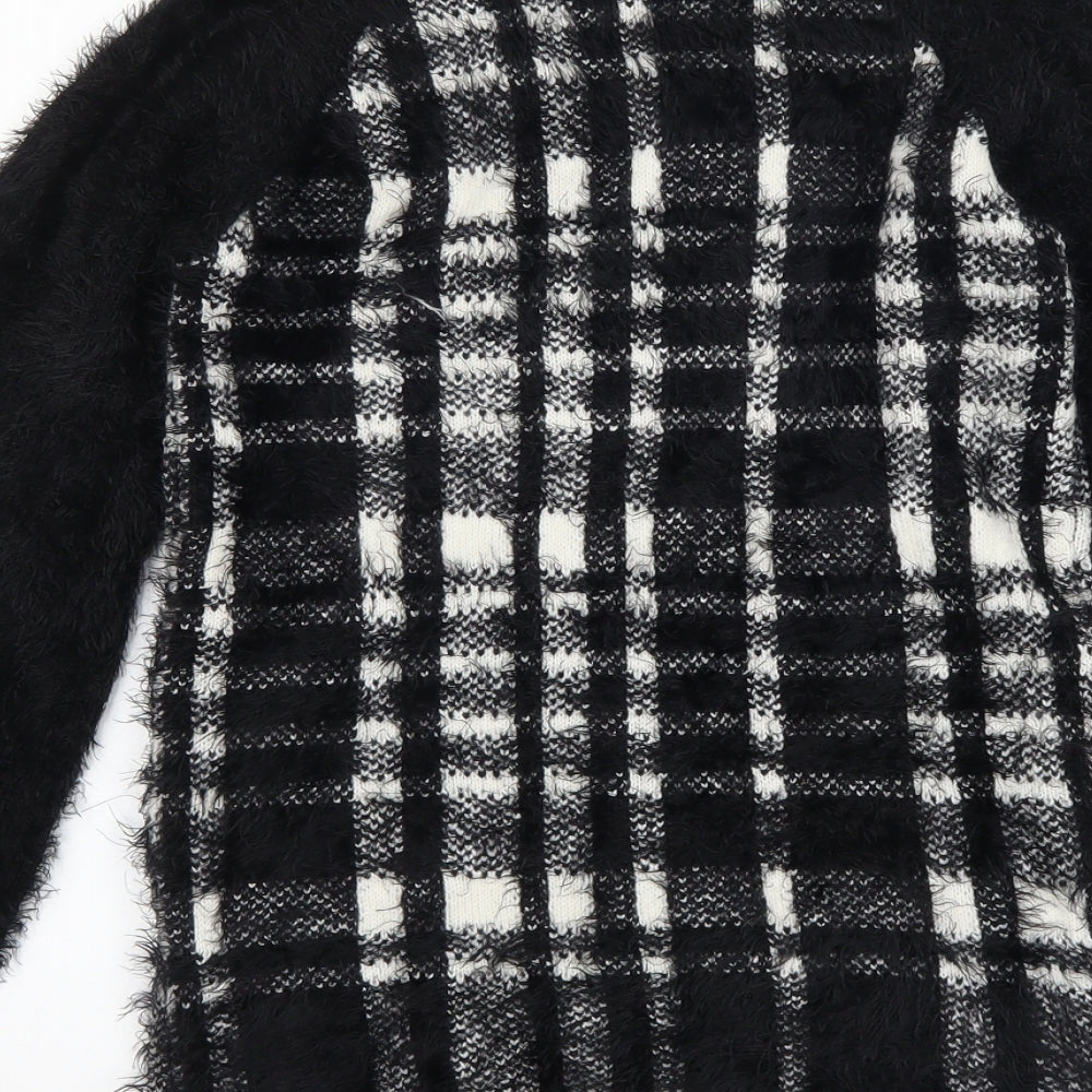 Tammy Girl Girls Black Check  Pullover Jumper Size 12-13 Years