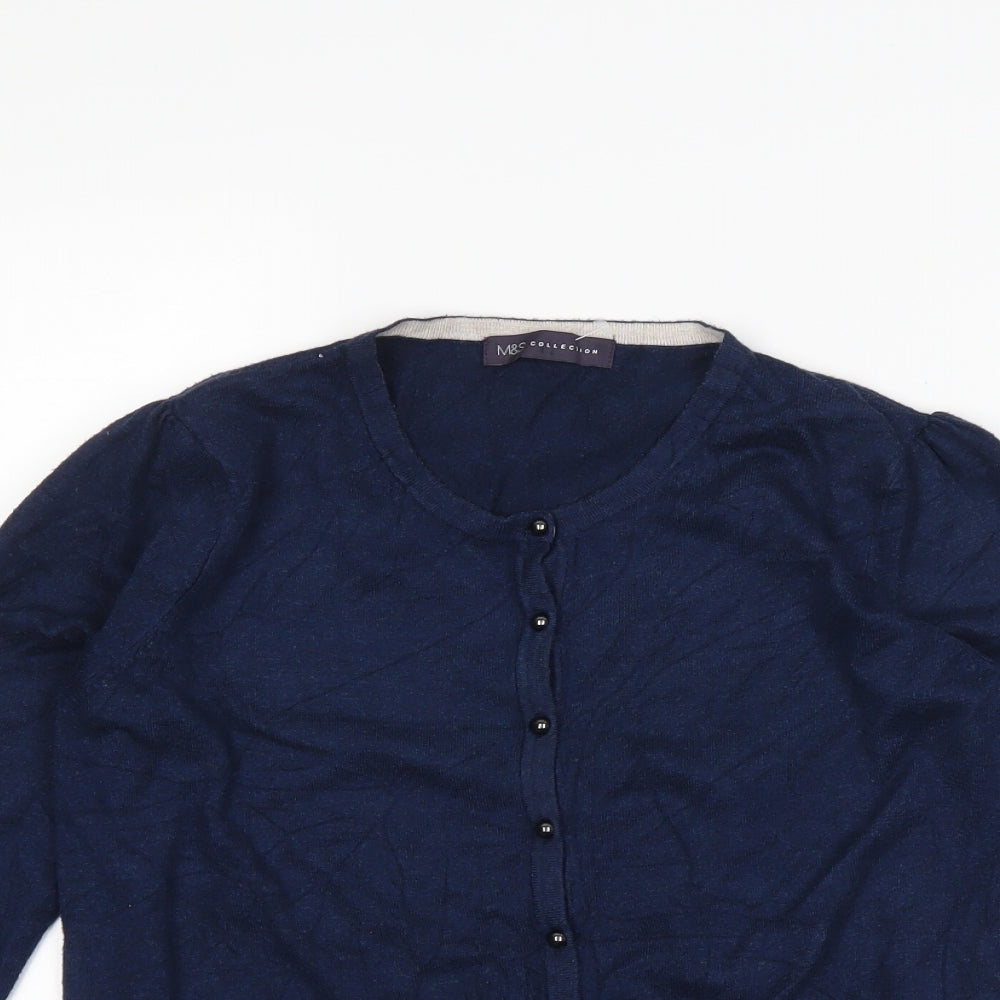 Marks and Spencer Womens Blue   Cardigan Jumper Size 12