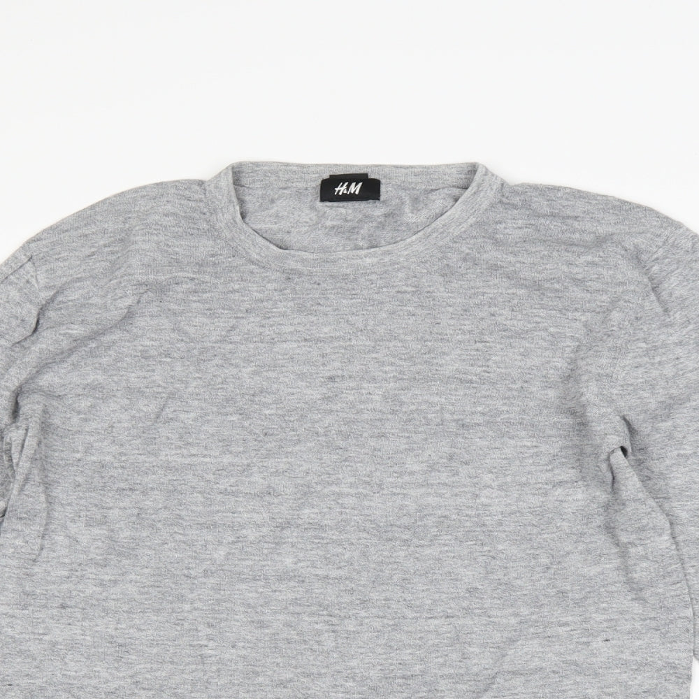 H&M Mens Grey   Pullover Jumper Size XS