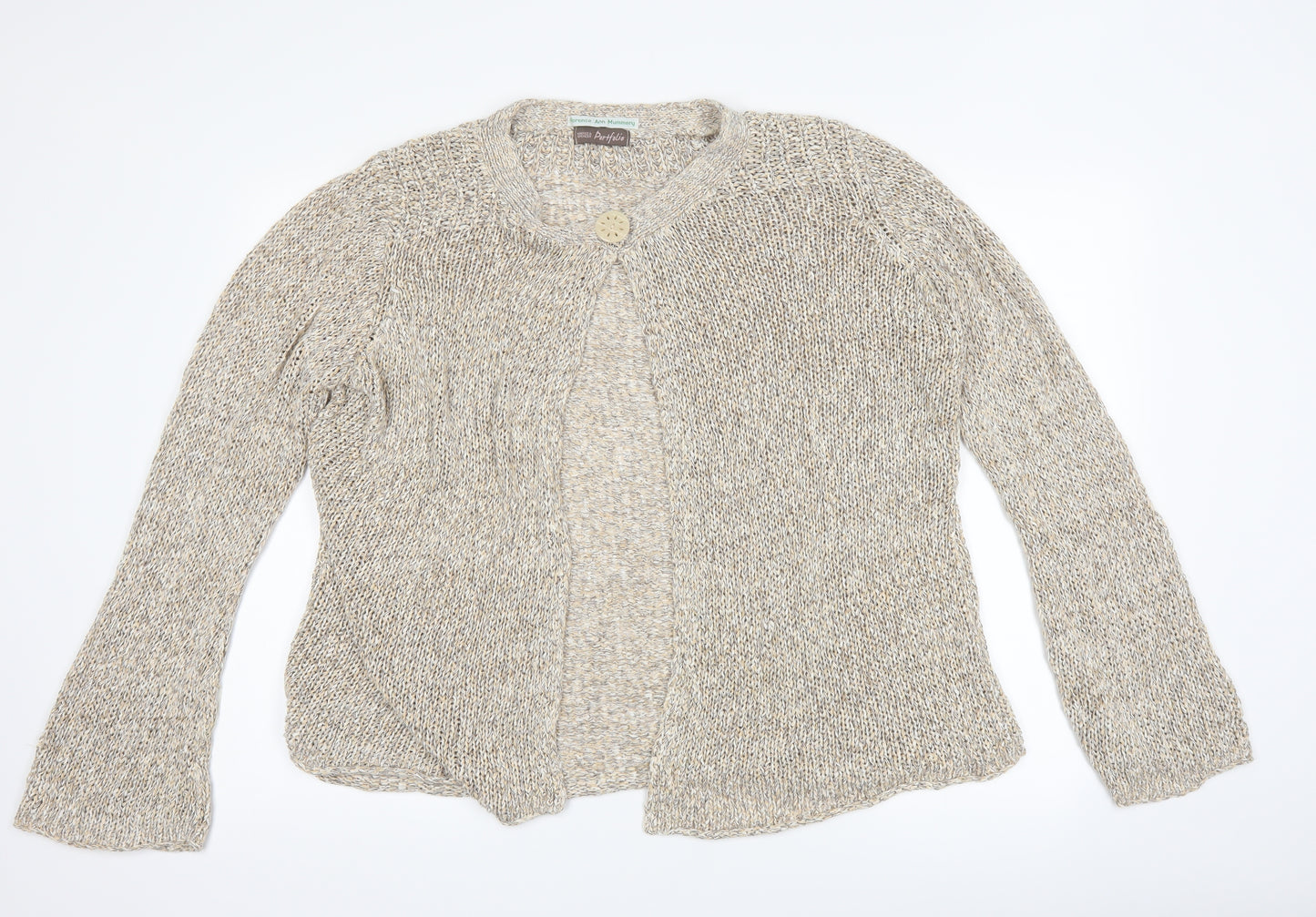 Marks and Spencer Womens Beige   Cardigan Jumper Size 18