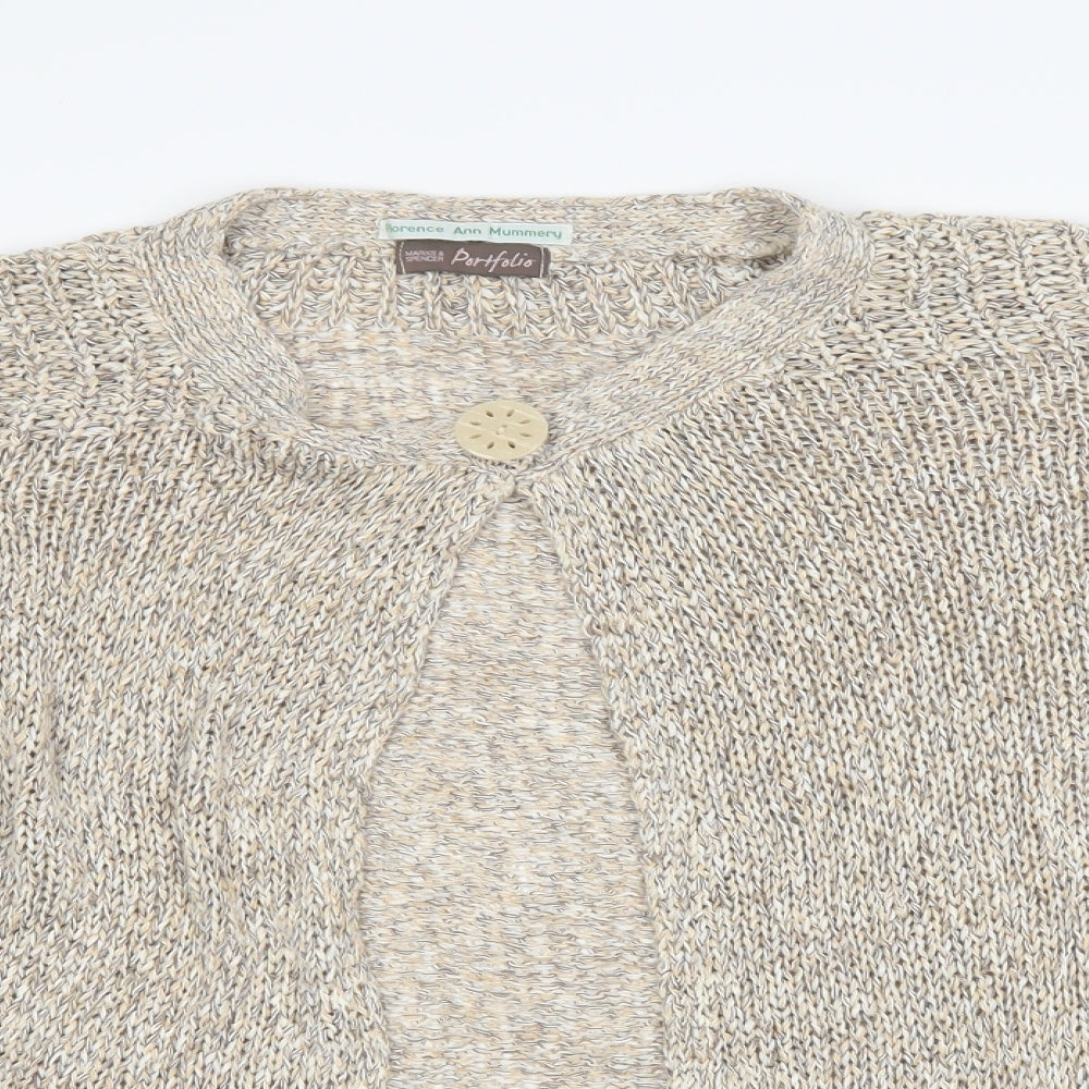 Marks and Spencer Womens Beige   Cardigan Jumper Size 18