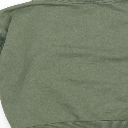 Girls Destination Girls Green Animal Print  Pullover Sweatshirt Size 11-12 Years
