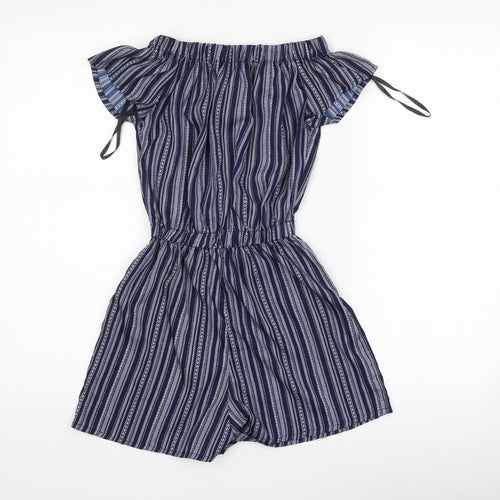 Atmosphere Womens Blue Floral  Playsuit One-Piece Size 4