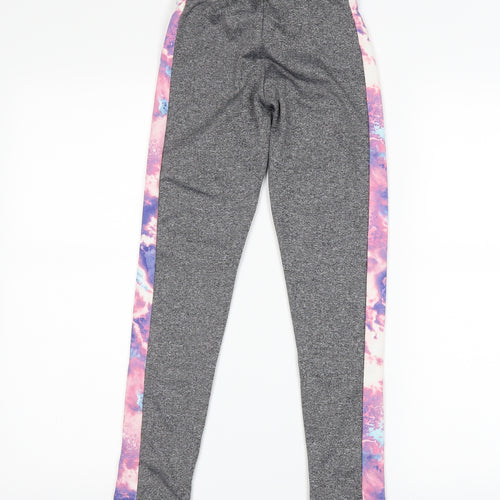 Primark Girls Pink Striped  Pedal Pusher Trousers Size 10-11 Years - gym leggings