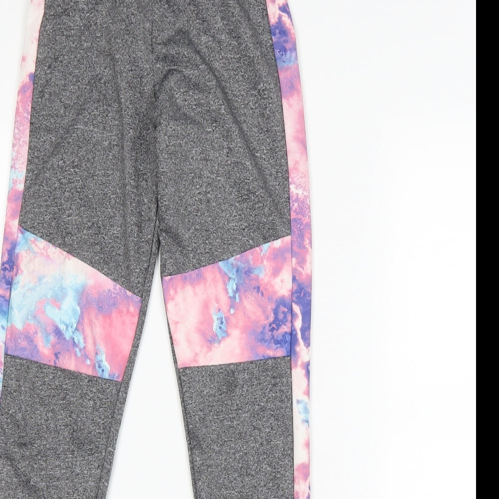 Primark Girls Pink Striped  Pedal Pusher Trousers Size 10-11 Years - gym leggings