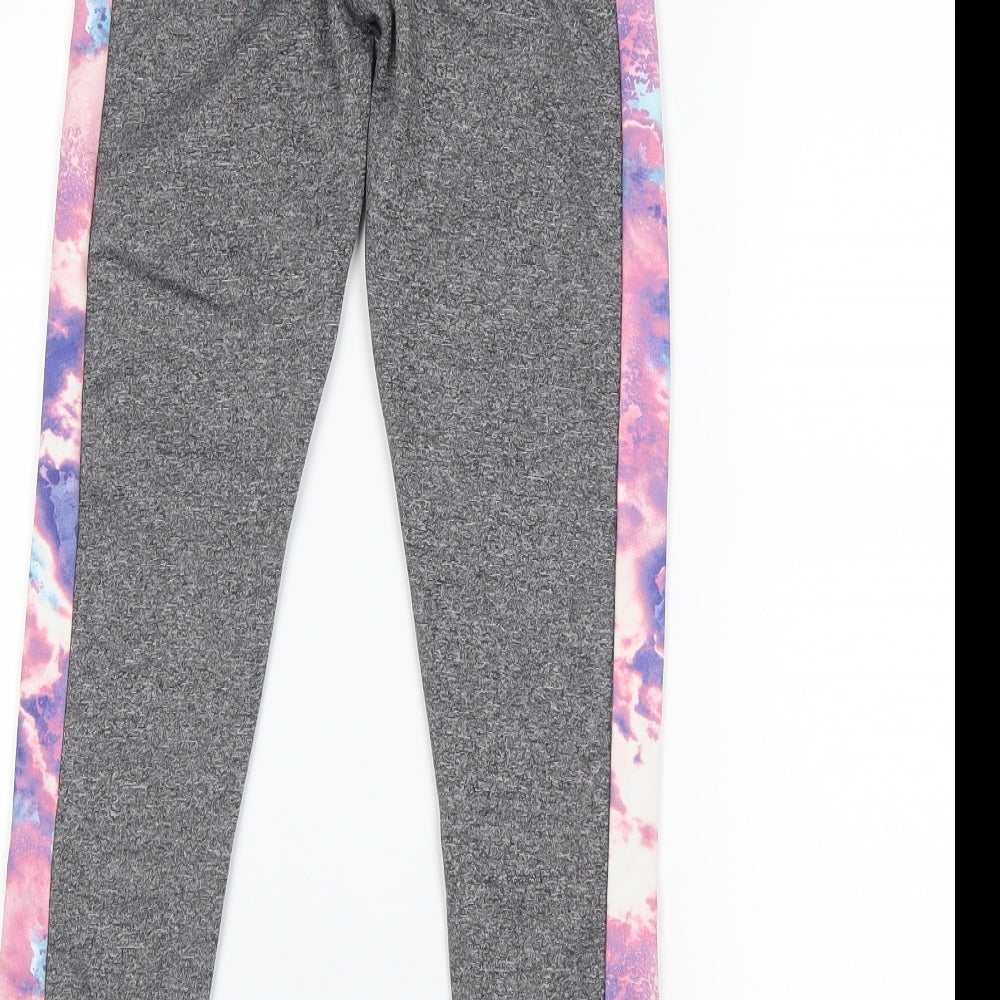 Primark Girls Pink Striped  Pedal Pusher Trousers Size 10-11 Years - gym leggings