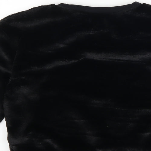 River Island Girls Black Polka Dot  Pullover Sweatshirt Size 9-10 Years