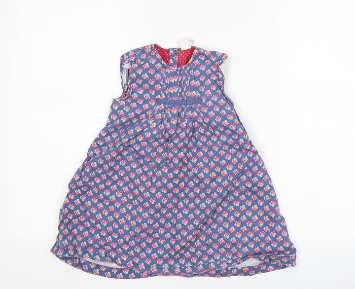 Boots Mini Club Girls Blue Floral  A-Line  Size 18-24 Months