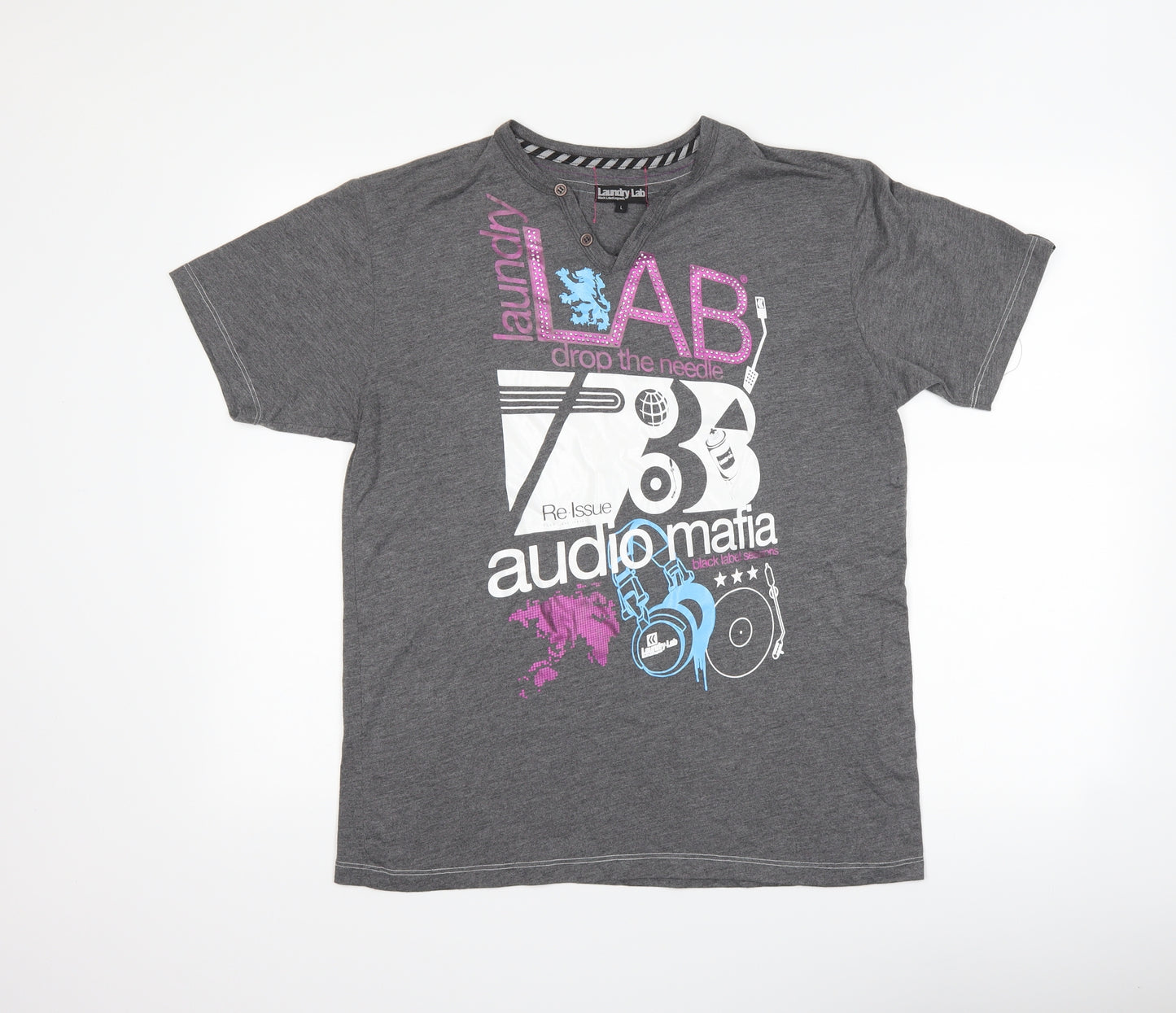 laundry lab Mens Grey    T-Shirt Size L