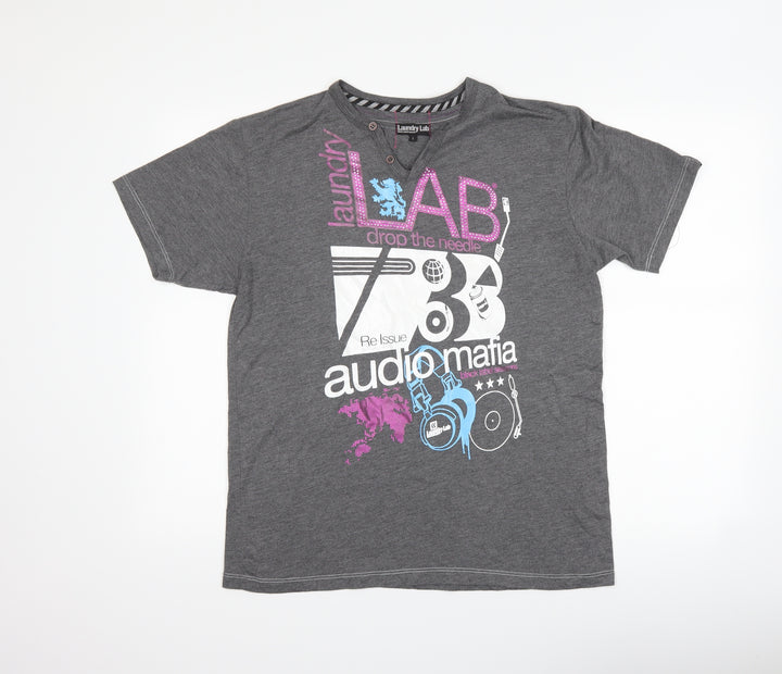 laundry lab Mens Grey    T-Shirt Size L