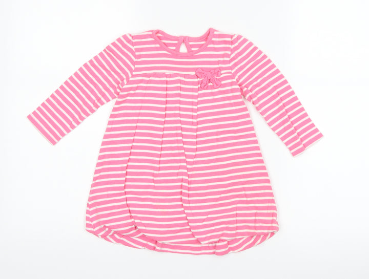 George Girls Pink Striped Shift Size 12-18 Months