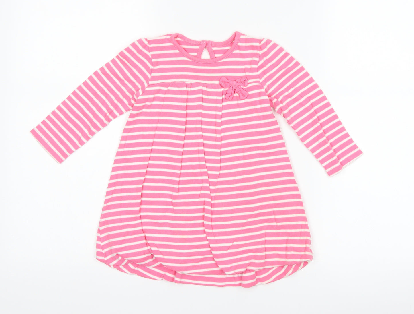 George Girls Pink Striped  Shift  Size 12-18 Months