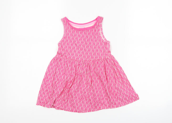 F&F Girls Pink Floral  Tank Dress  Size 18-24 Months