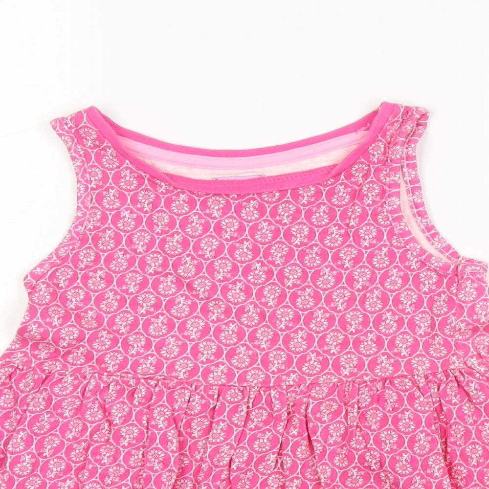 F&F Girls Pink Floral  Tank Dress  Size 18-24 Months