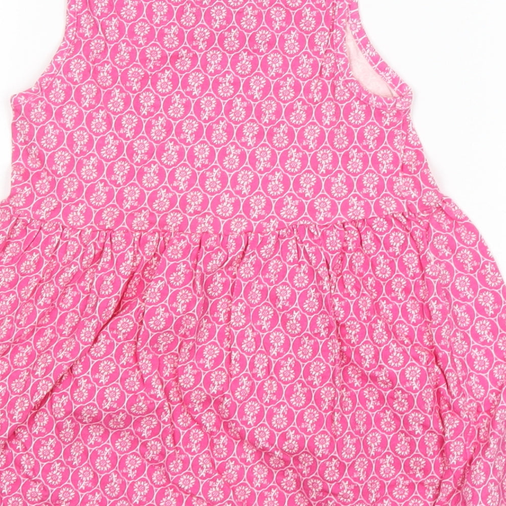 F&F Girls Pink Floral  Tank Dress  Size 18-24 Months