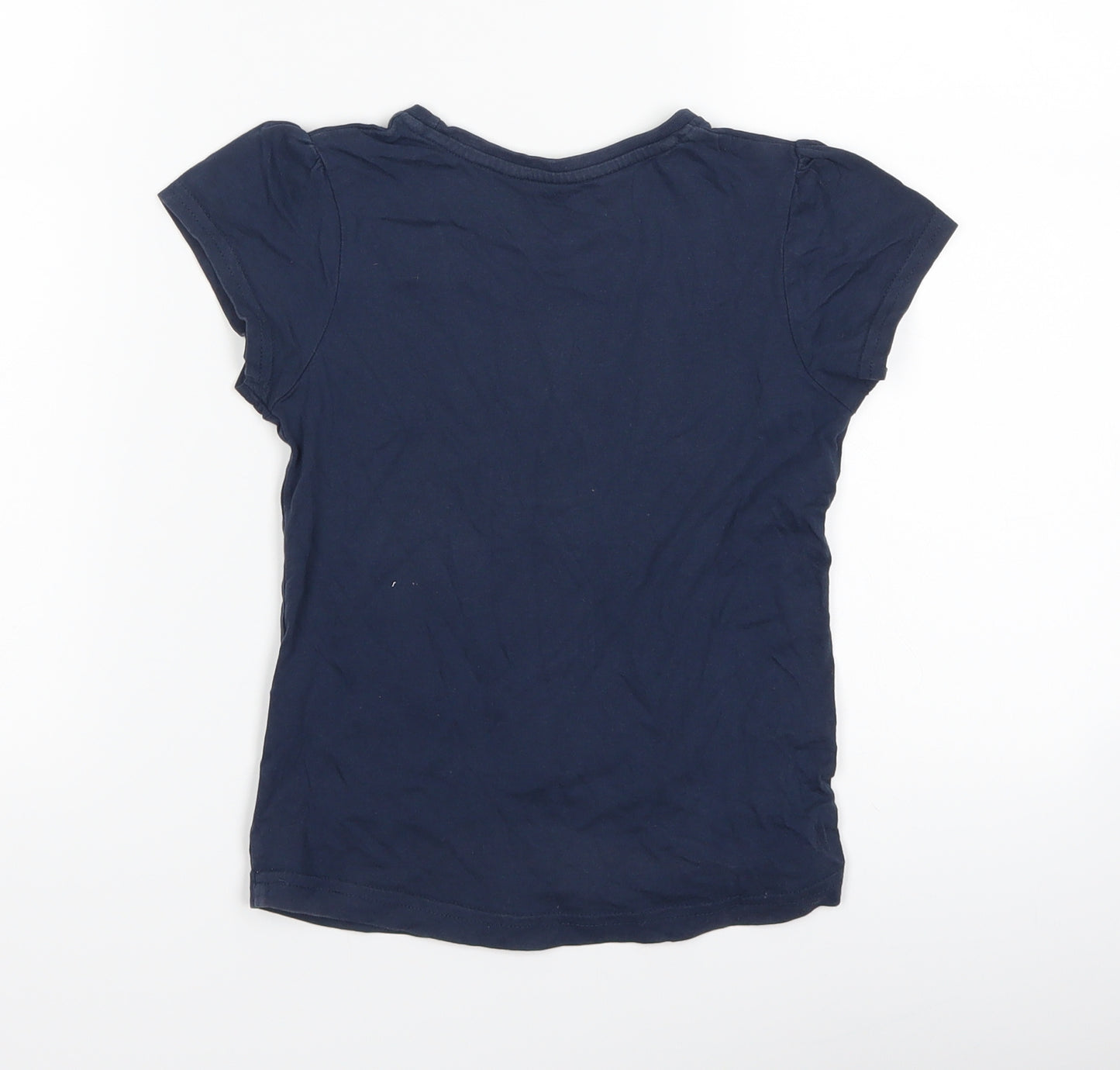 Young Dimension Girls Blue Floral  Basic T-Shirt Size 6-7 Years
