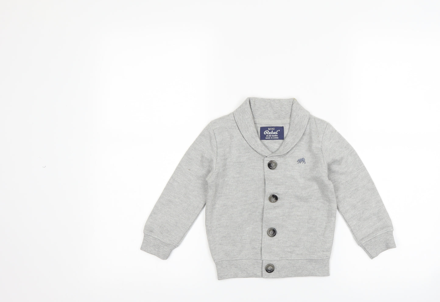 Primark Boys Grey   Cardigan Jumper Size 2-3 Years