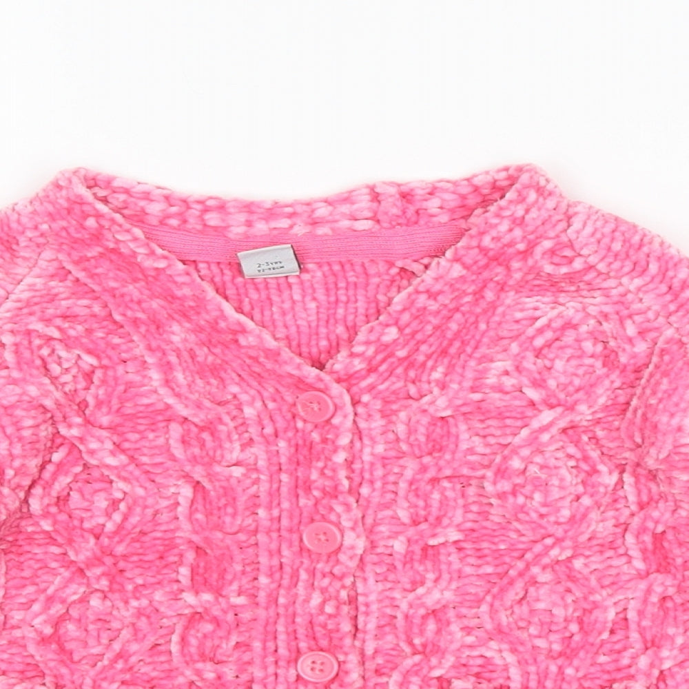 TU Girls Pink   Cardigan Jumper Size 2-3 Years