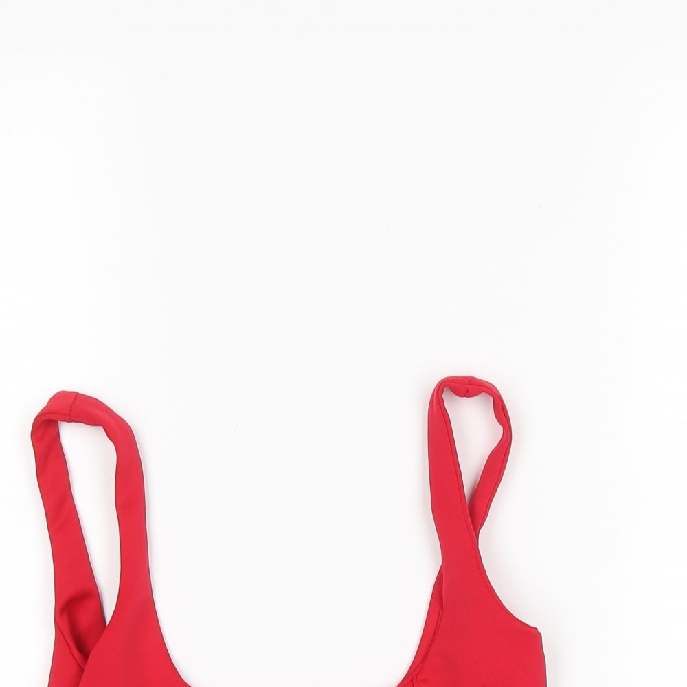 PRETTYLITTLETHING Womens Red   Cropped Tank Size 6  - Bralette