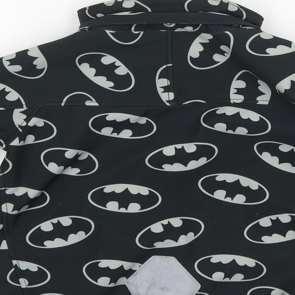 H&M Boys Black   Rain Coat Coat Size 4-5 Years  - BATMAN
