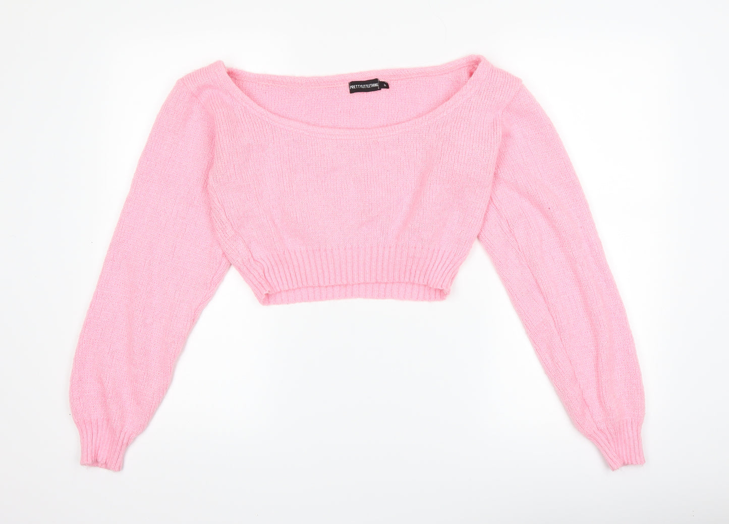 PRETTYLITTLETHING Womens Pink   Pullover Jumper Size M  - cropped